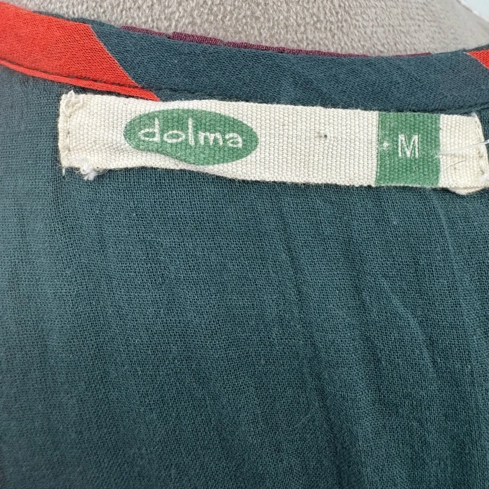 Dolma Skye Dress Geometric Block Printed Petrol Size M Medium Boho Relaxed Fit - Picture 13 of 15